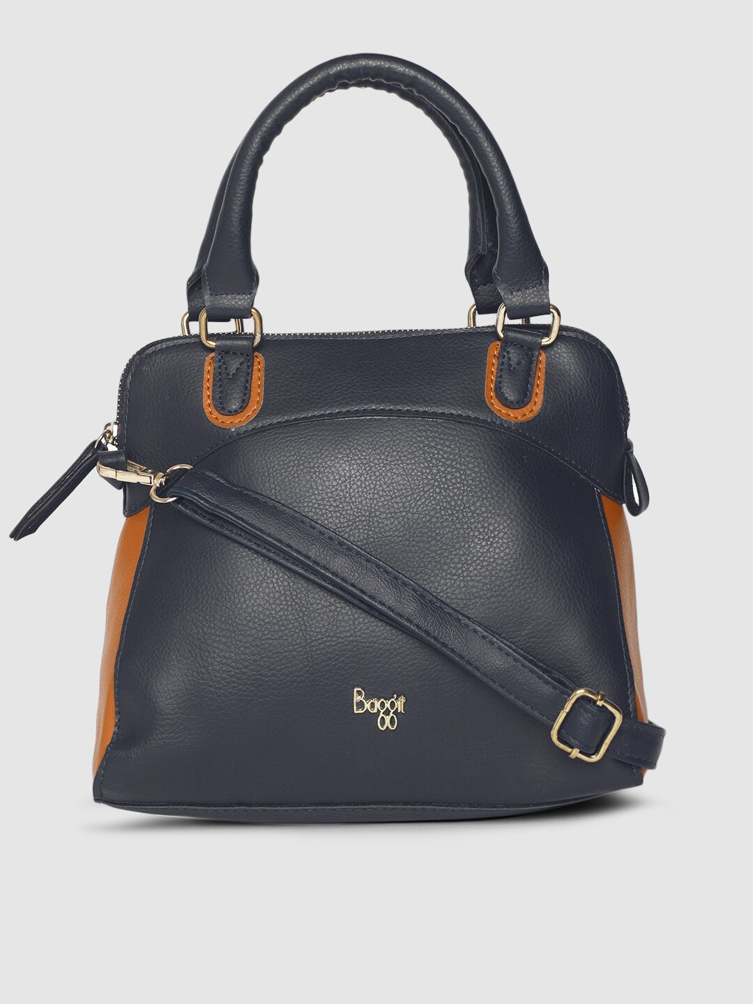 

Baggit Navy Blue Solid Handheld Bag
