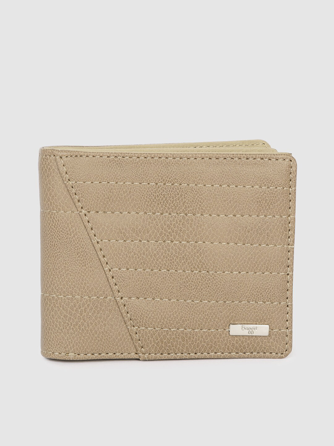 

Baggit Men Brown Solid Two Fold Wallet