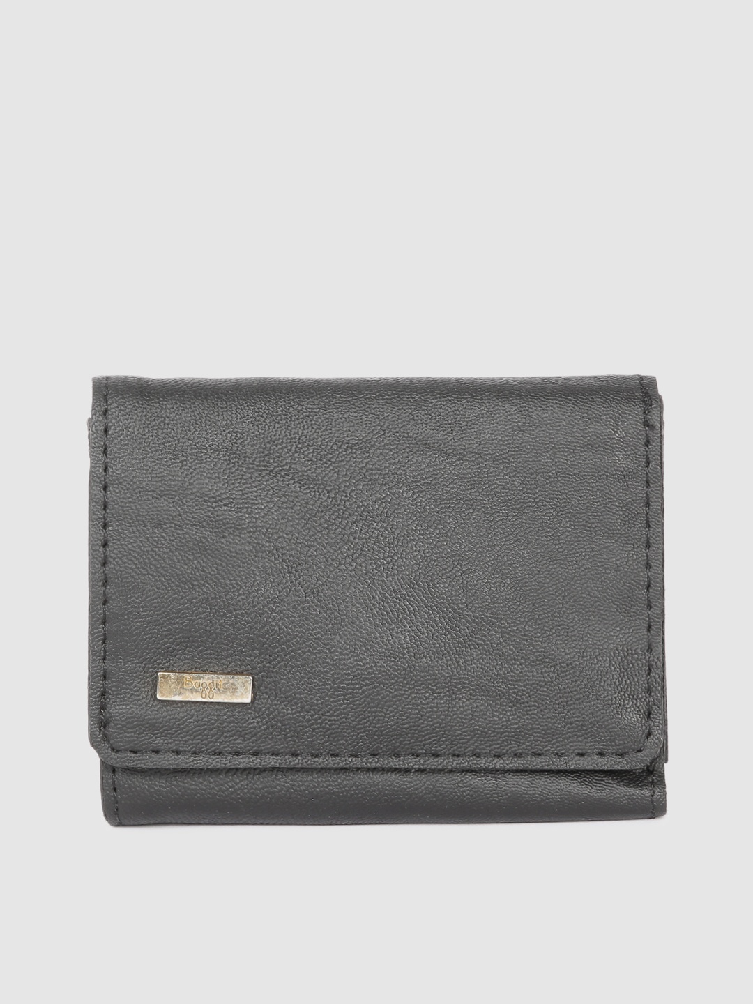 

Baggit Women Black Solid Three Fold Wallet
