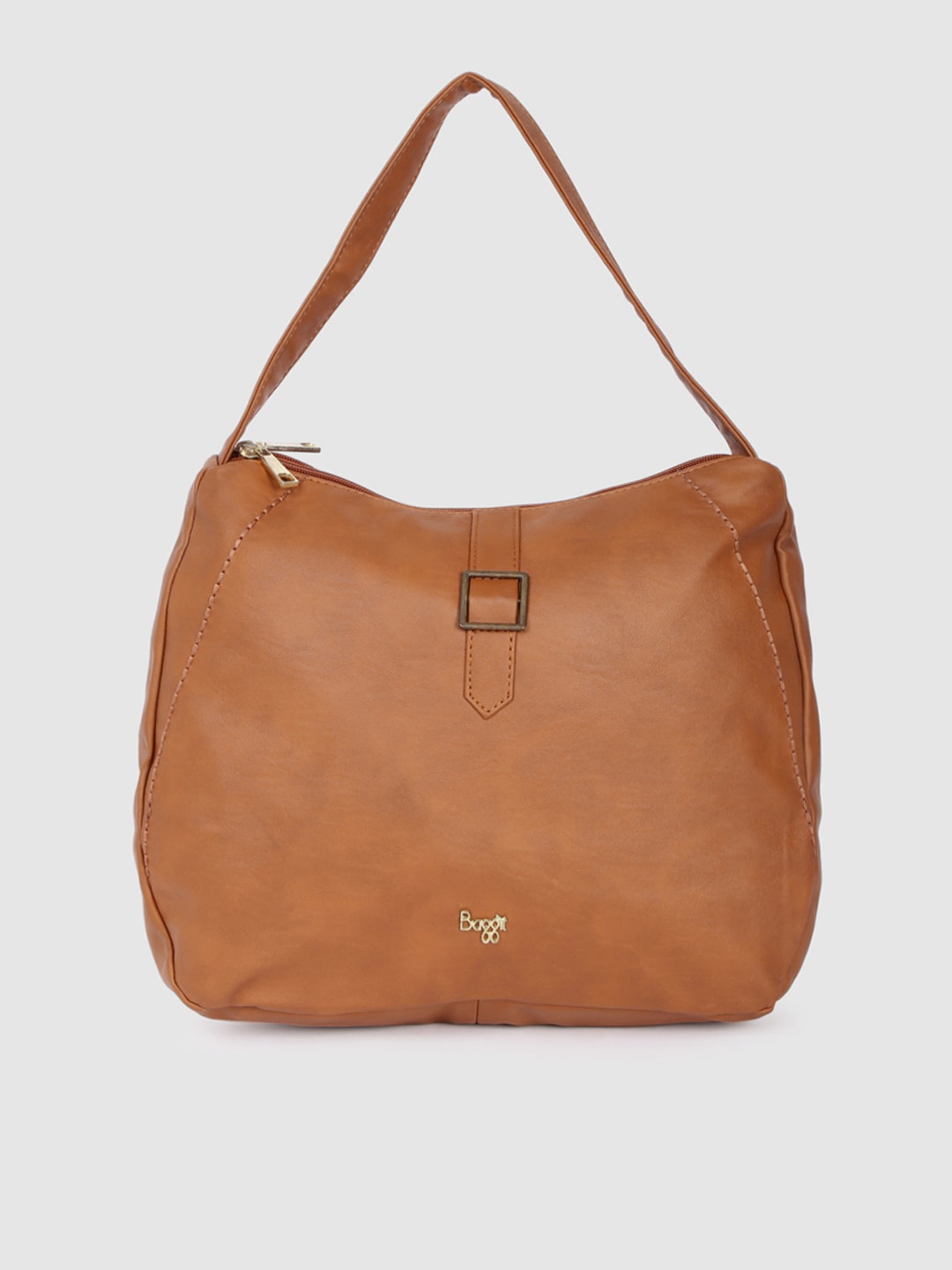 

Baggit Tan Solid Hobo Bag