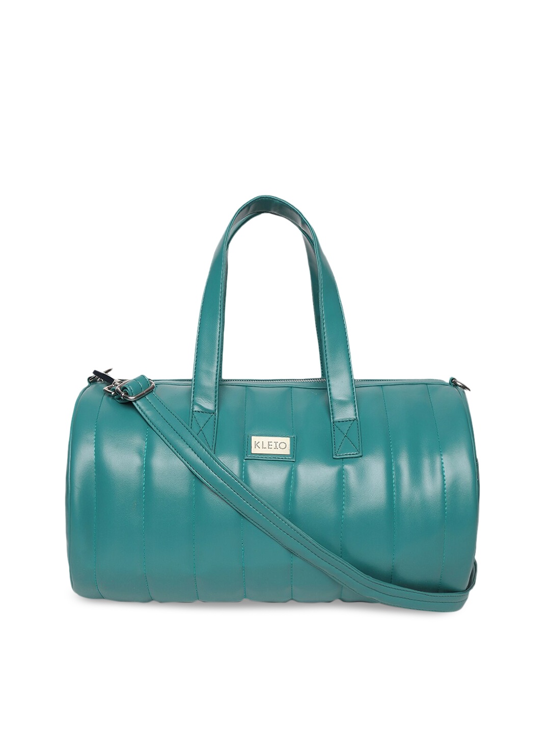 

KLEIO Women Green Solid Vegan Quilted Unisex Gym Bag