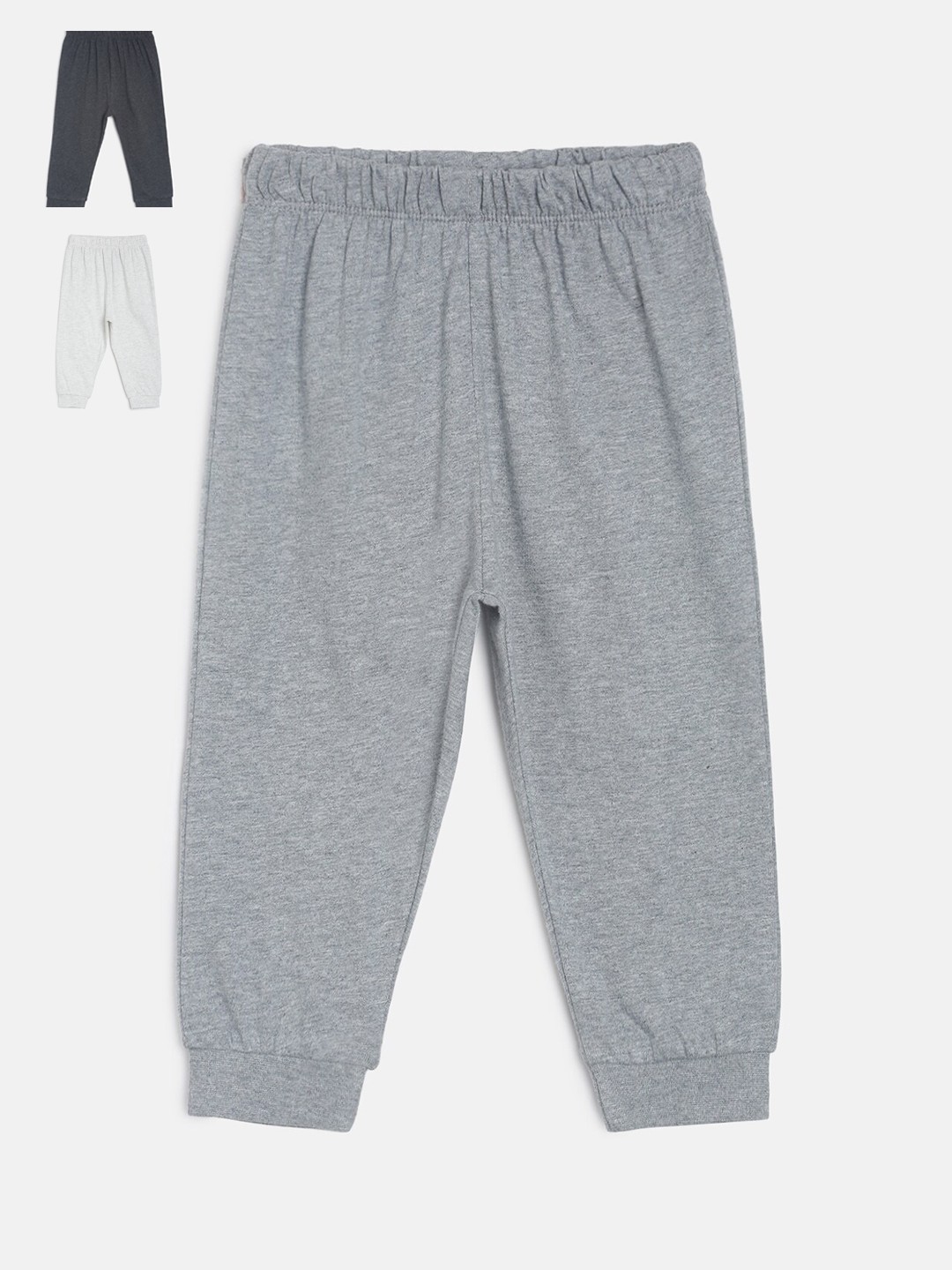 

MINI KLUB Boys Pack Of 3 Solid Joggers, Grey