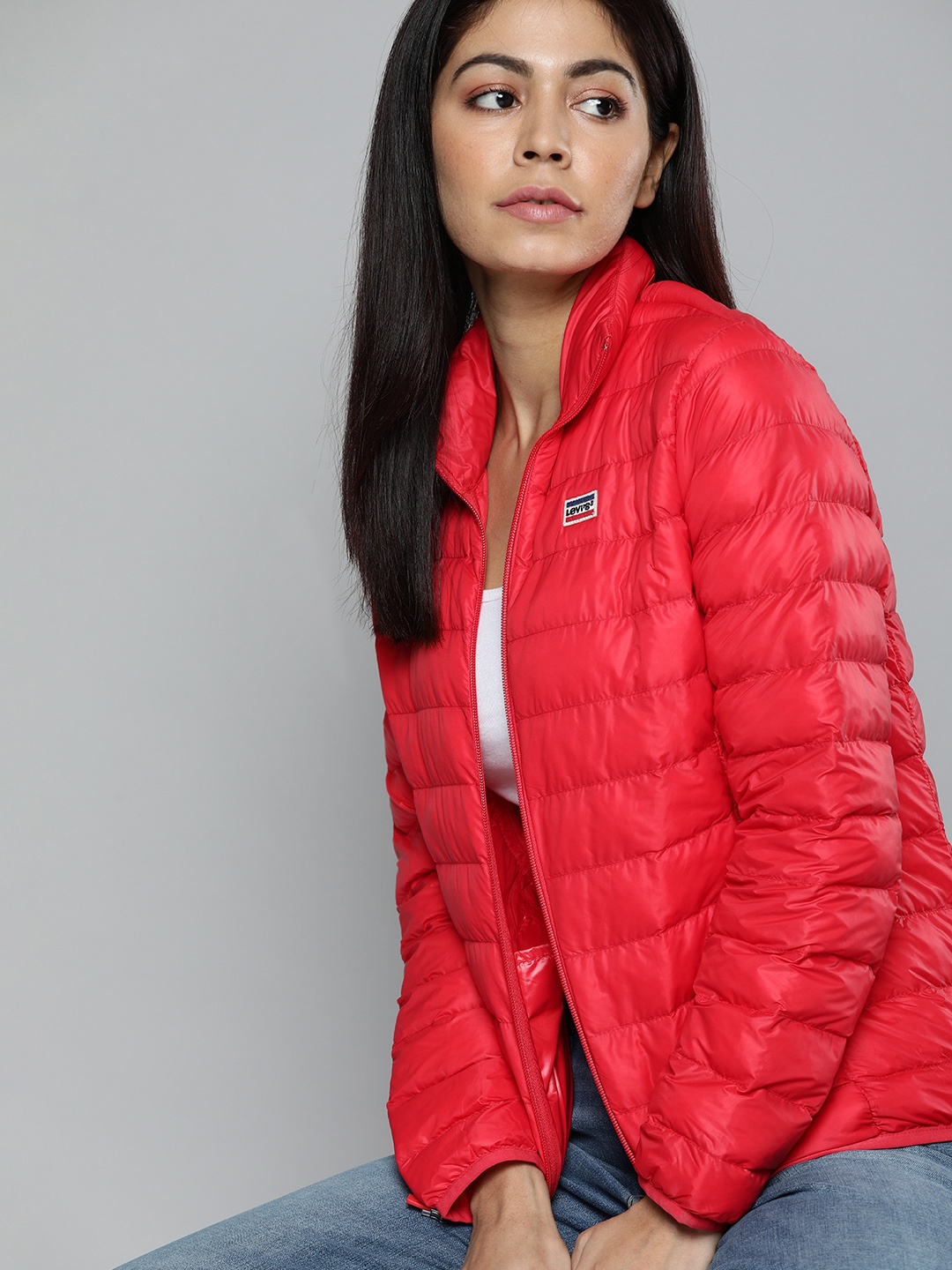 

Levis Women Red Solid Packable Puffer Jacket