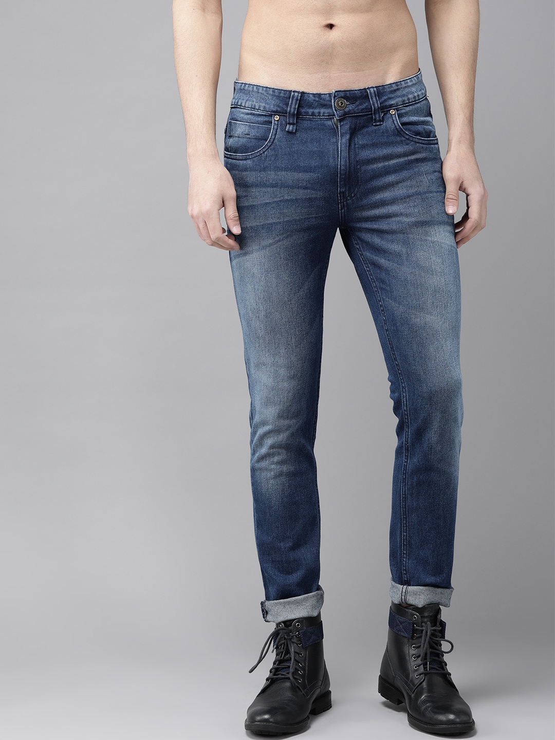 

Roadster Men Blue Skinny Fit Mid-Rise Clean Look Stretchable Jeans