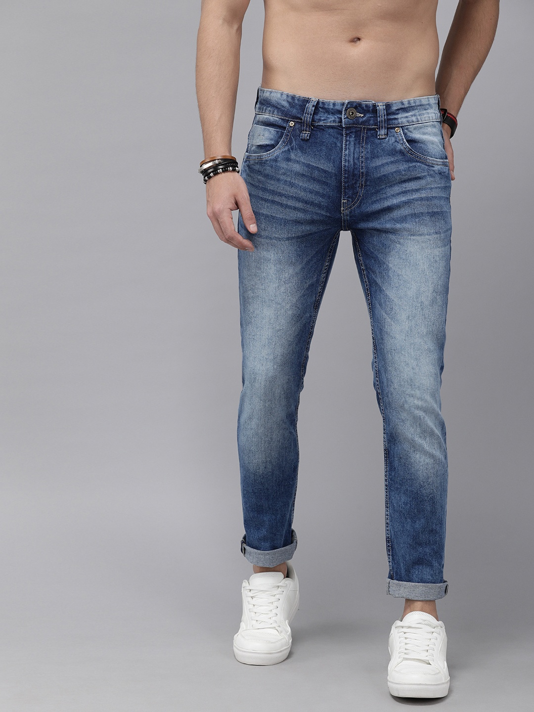 

Roadster Men Blue Skinny Fit Mid-Rise Clean Look Stretchable Jeans
