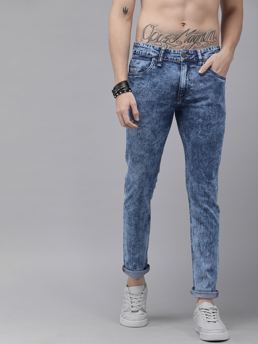 

Roadster Men Blue Skinny Fit Mid-Rise Clean Look Jeans