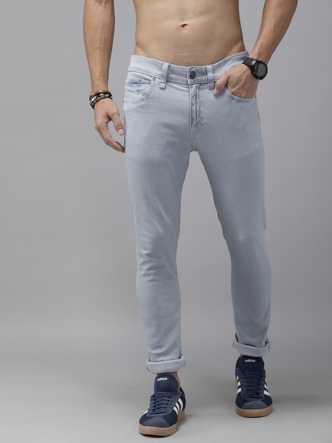 

Roadster Men Blue Skinny Fit Mid-Rise Clean Look Stretchable Jeans