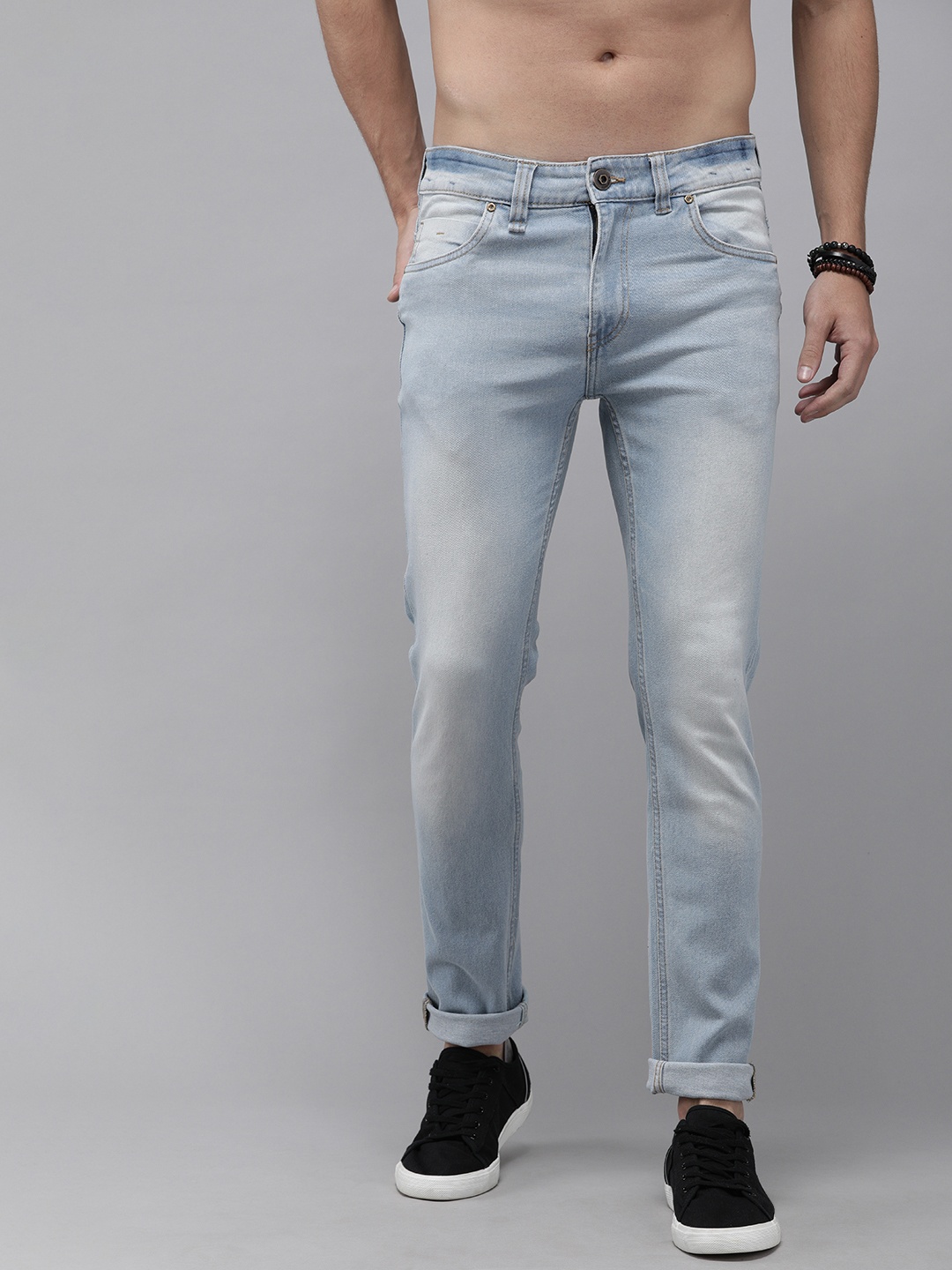 

Roadster Men Blue Skinny Fit Mid-Rise Clean Look Stretchable Jeans