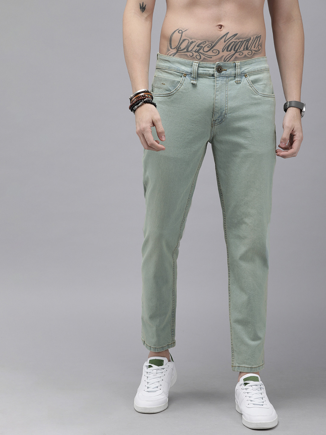 

Roadster Men Blue Slim Tapered Fit Mid-Rise Clean Look Stretchable Jeans