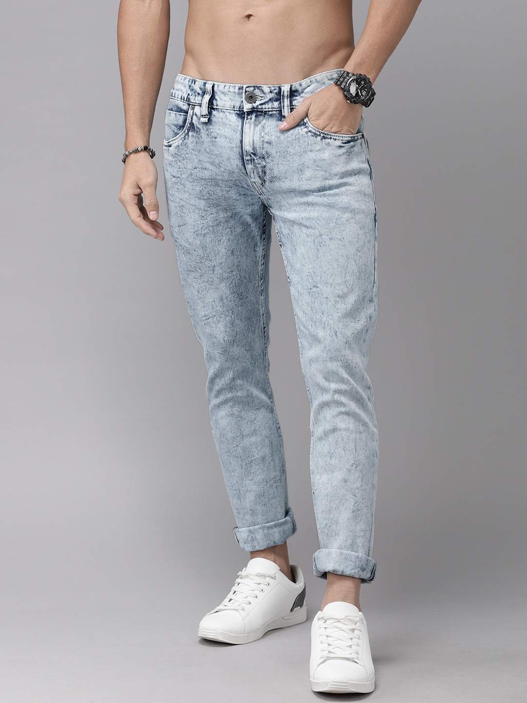 

Roadster Men Blue Skinny Fit Mid-Rise Clean Look Stretchable Jeans