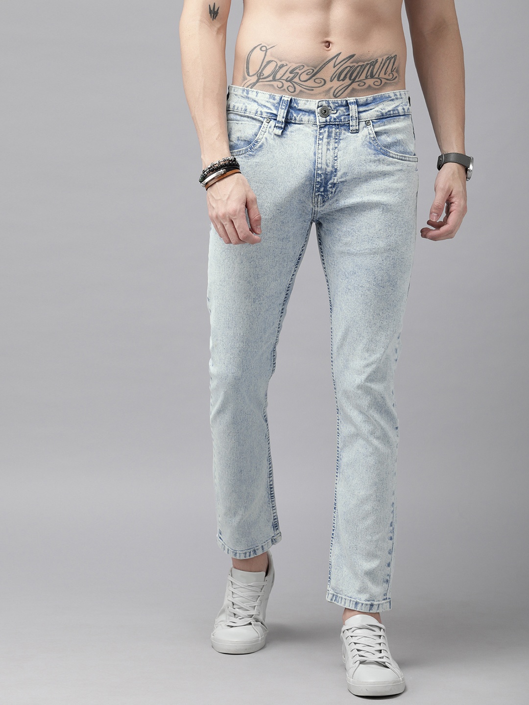 

Roadster Men Blue Skinny Fit Mid-Rise Clean Look Stretchable Jeans