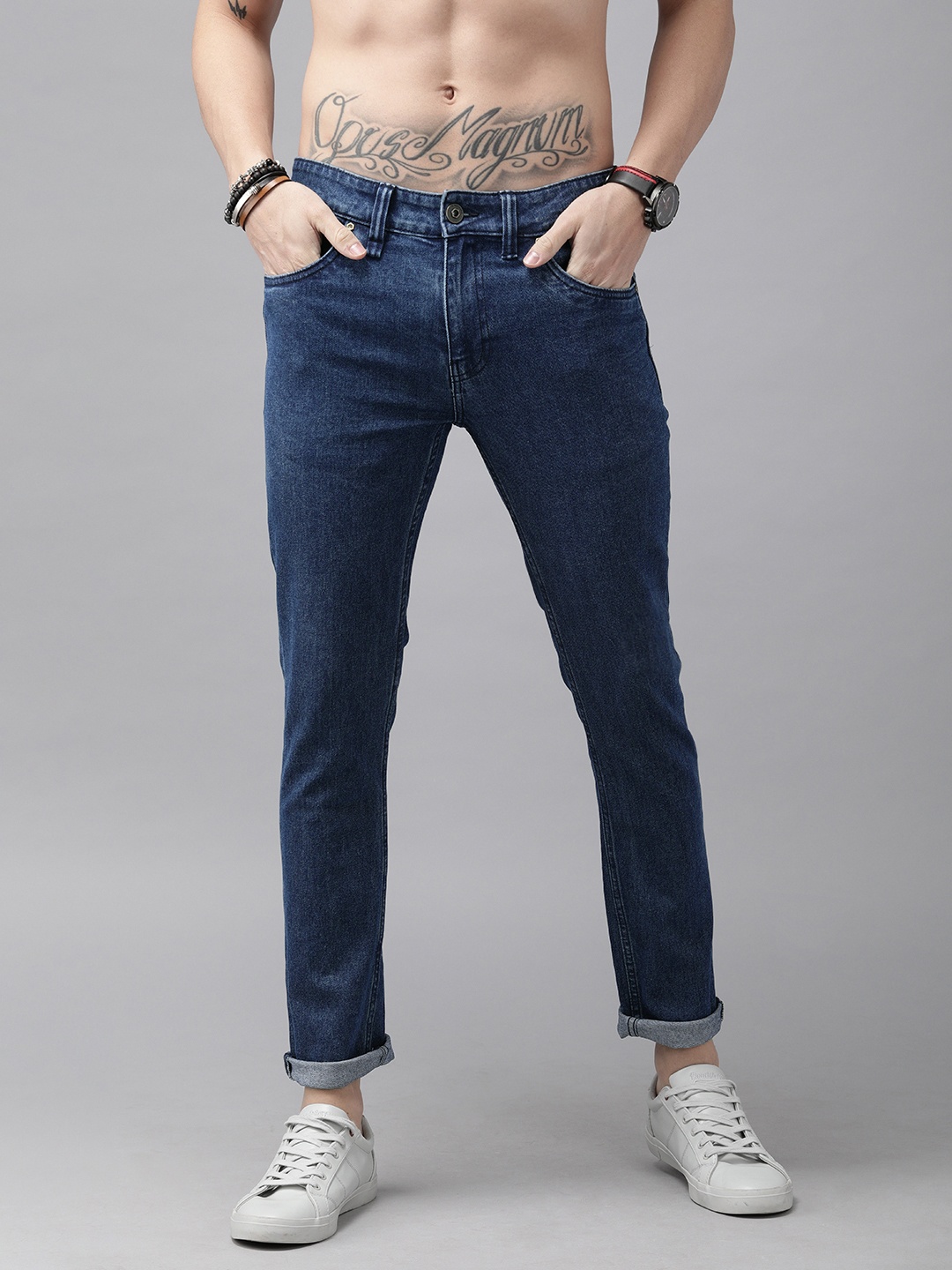 

Roadster Men Blue Skinny Fit Mid-Rise Clean Look Stretchable Jeans