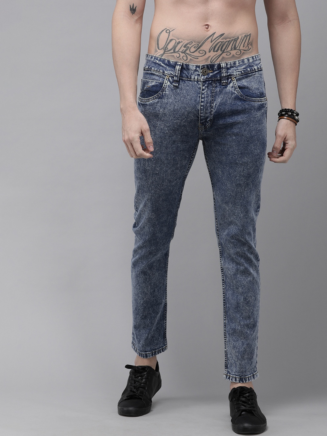 

Roadster Men Blue Skinny Fit Mid-Rise Clean Look Stretchable Jeans