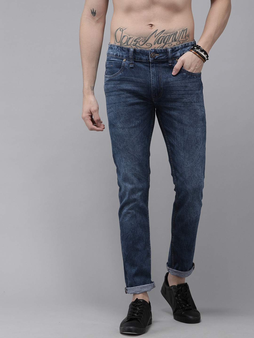 

Roadster Men Blue Skinny Fit Mid-Rise Clean Look Stretchable Jeans
