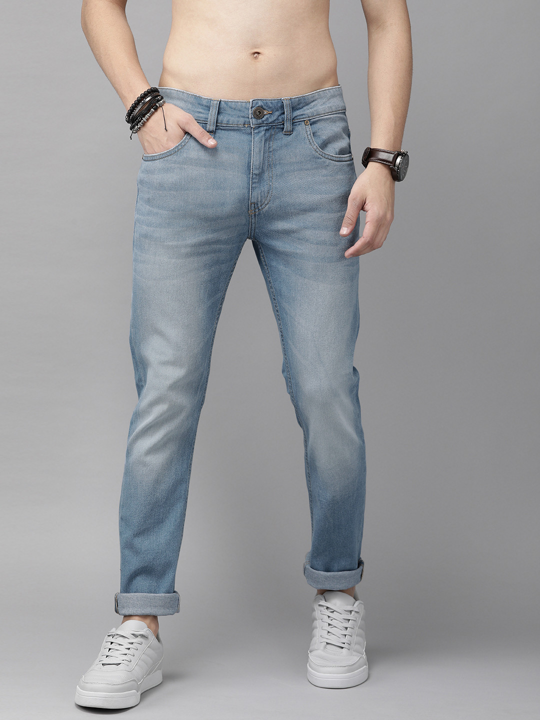 

Roadster Men Blue Skinny Fit Mid-Rise Clean Look Stretchable Jeans