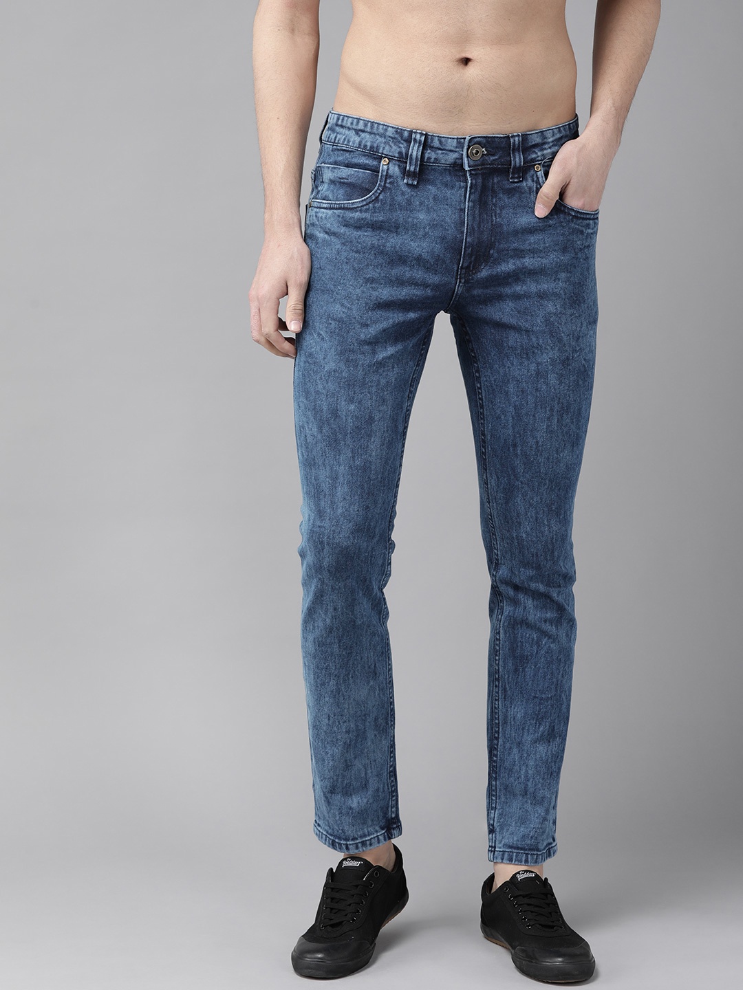 

Roadster Men Blue Skinny Fit Mid-Rise Clean Look Stretchable Jeans