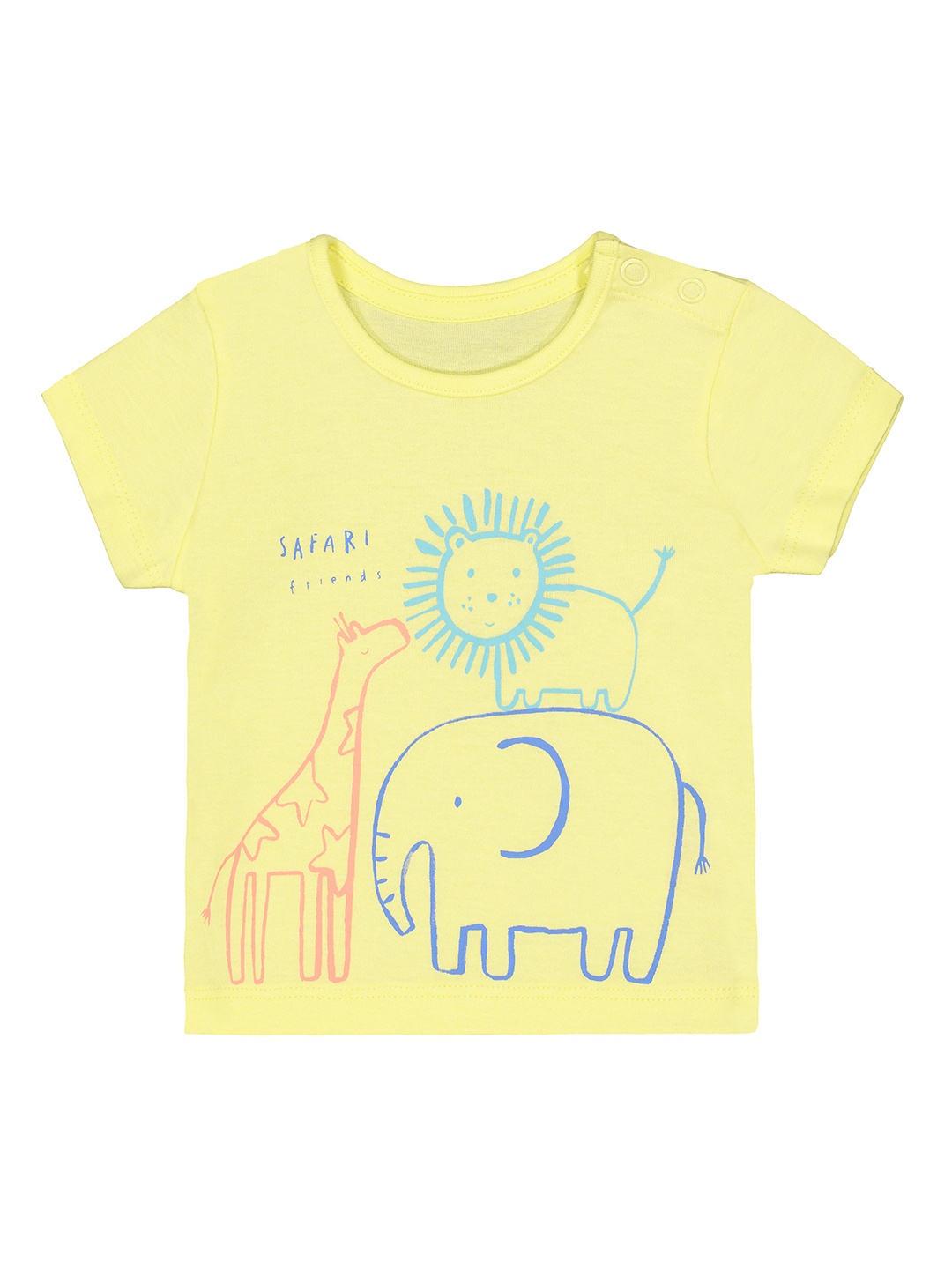 

mothercare Infant Boys Yellow Printed Round Neck T-shirt