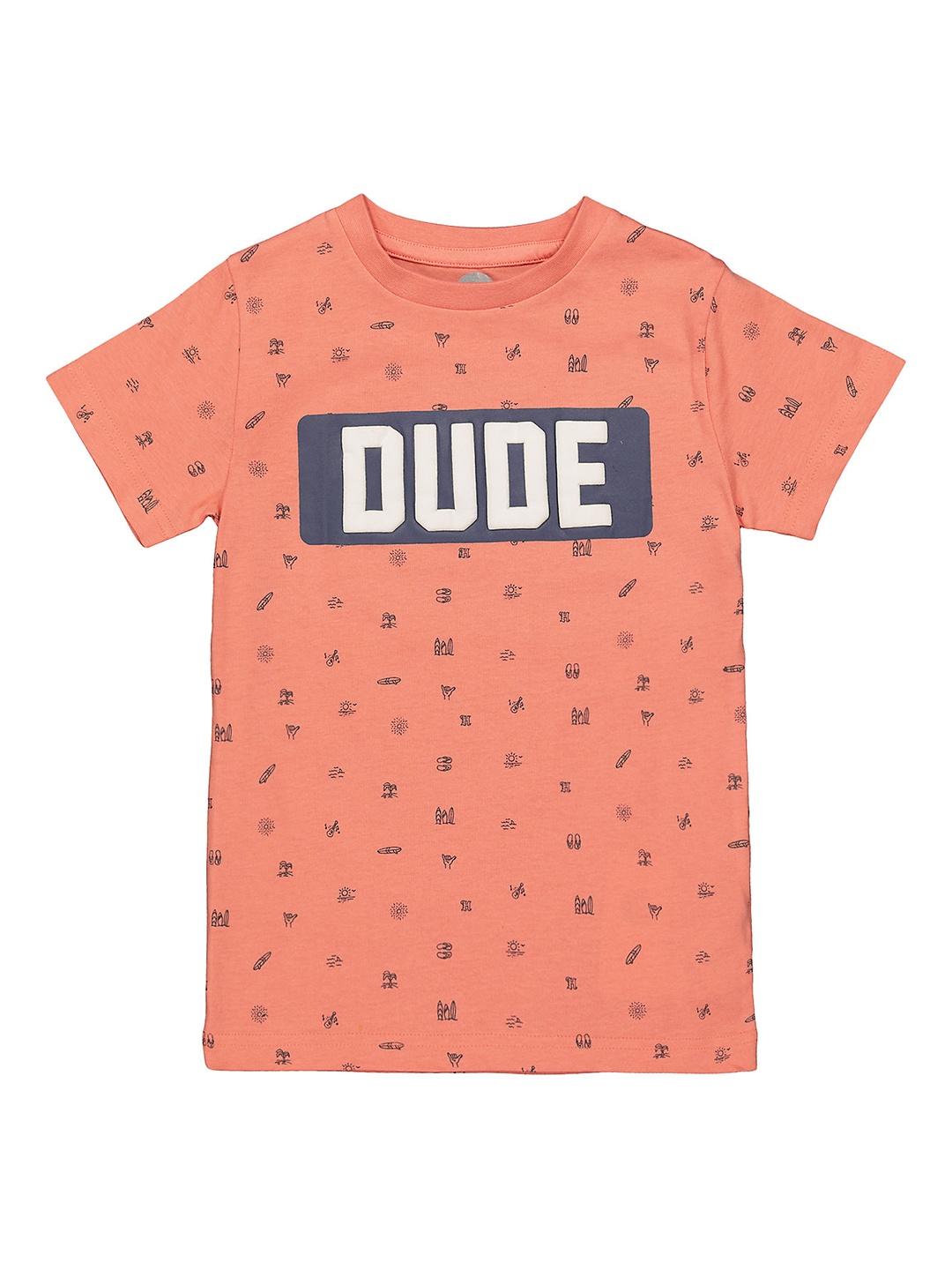 

mothercare Boys Coral Printed Round Neck T-shirt