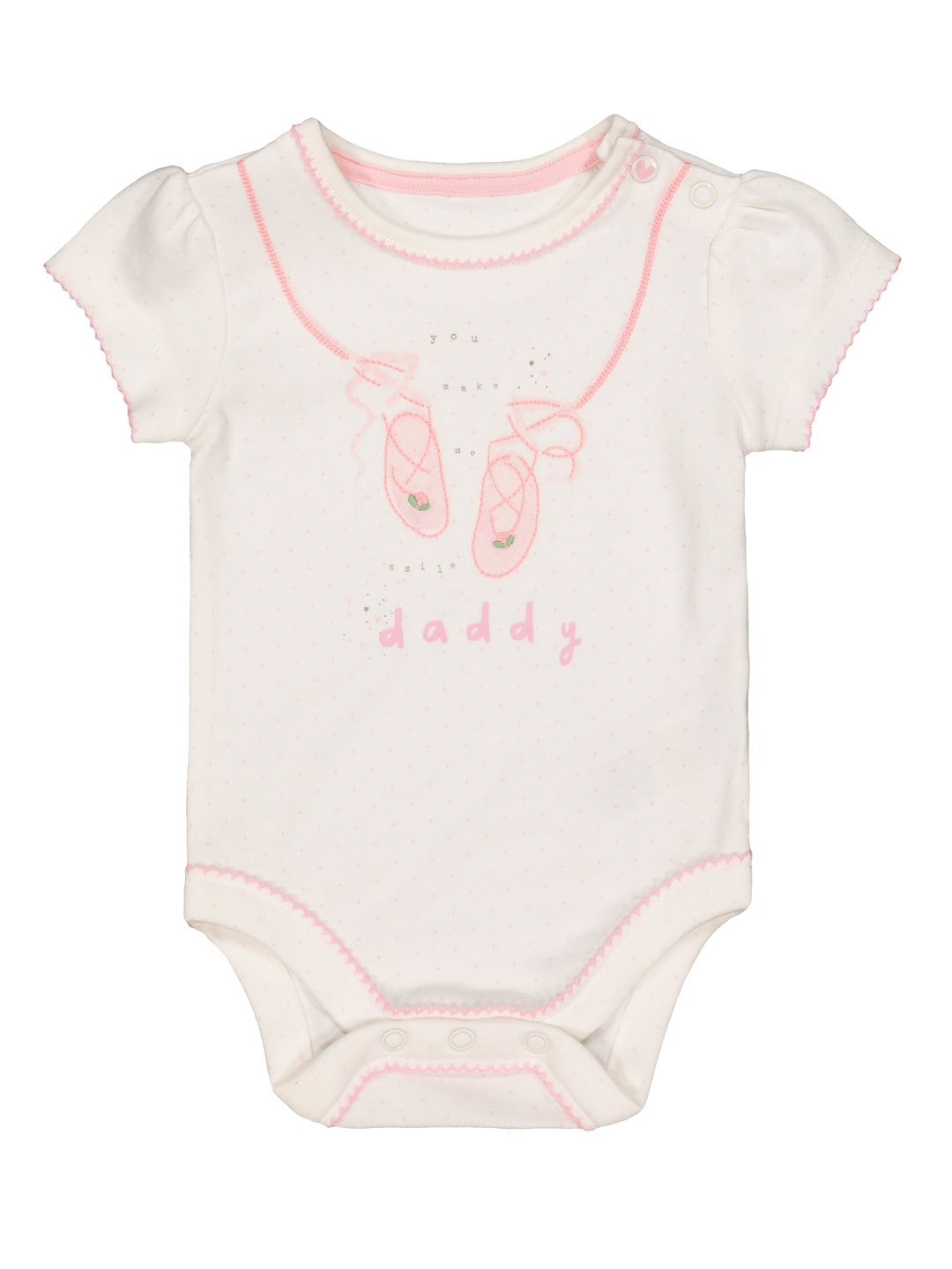

mothercare Girls Off-White Printed Bodysuit
