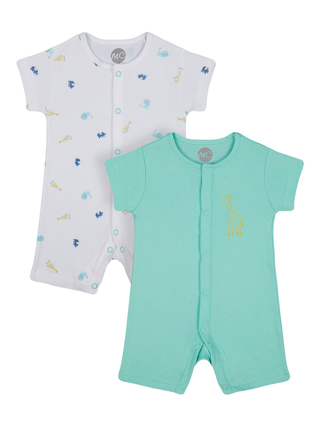 

mothercare Boys Set of 2 Rompers, Multi
