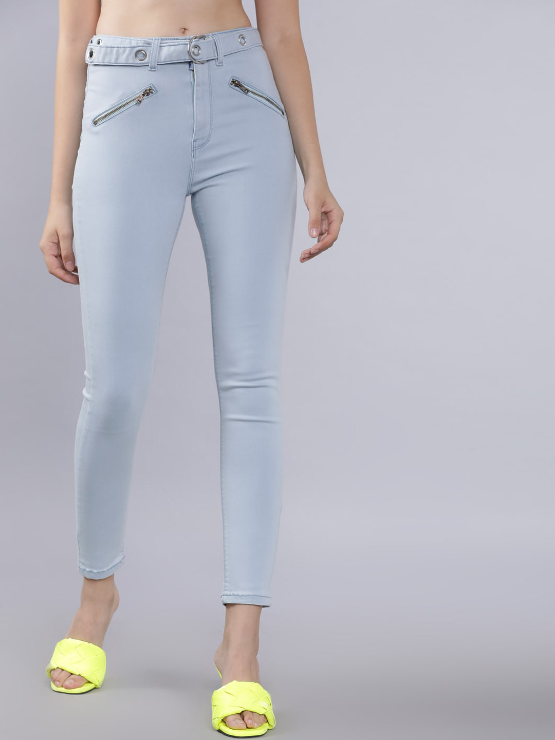 

Tokyo Talkies Women Blue Slim Fit High-Rise Clean Look Jeans