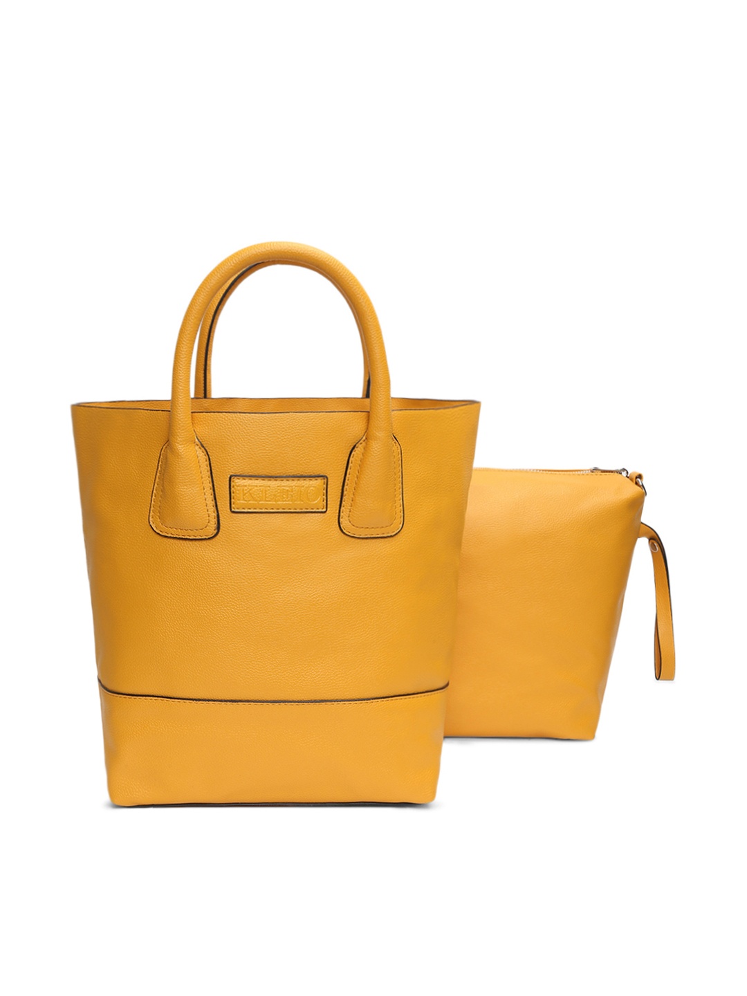 

KLEIO Women Tote Bag With Pouch, Mustard