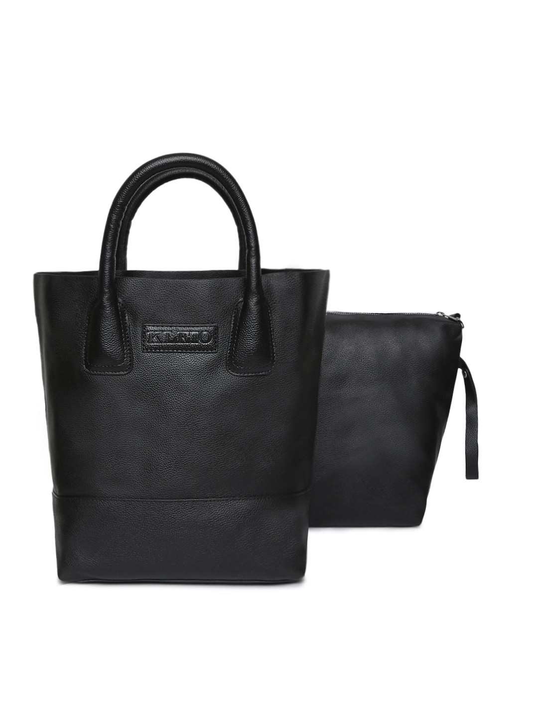 

KLEIO Women Set of 2 Shoulder Tote Bag, Black