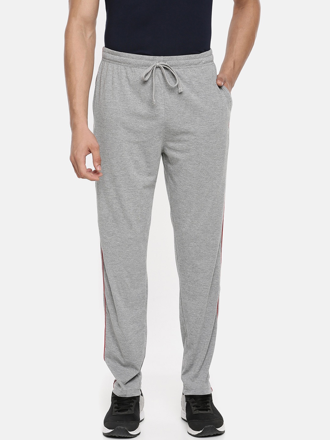 

Dollar Men Grey Melange Solid Athleisure Track Pants