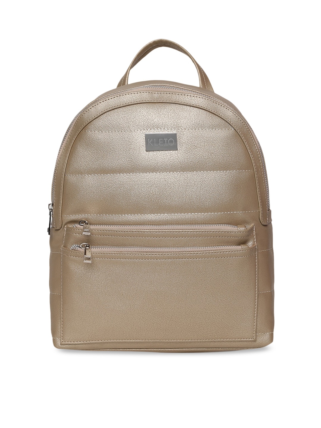 

KLEIO Women Quilted Faux Leather Backpack, Gold