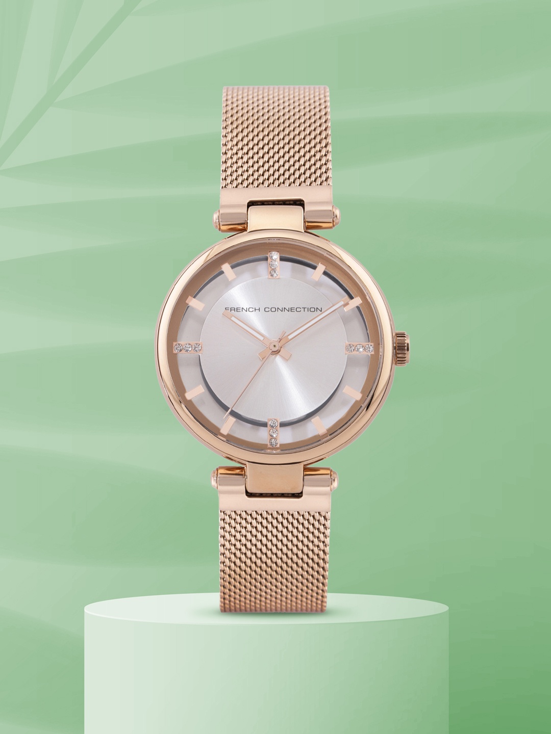 

French Connection Women Silver-Toned Analogue Watch FC148RGM