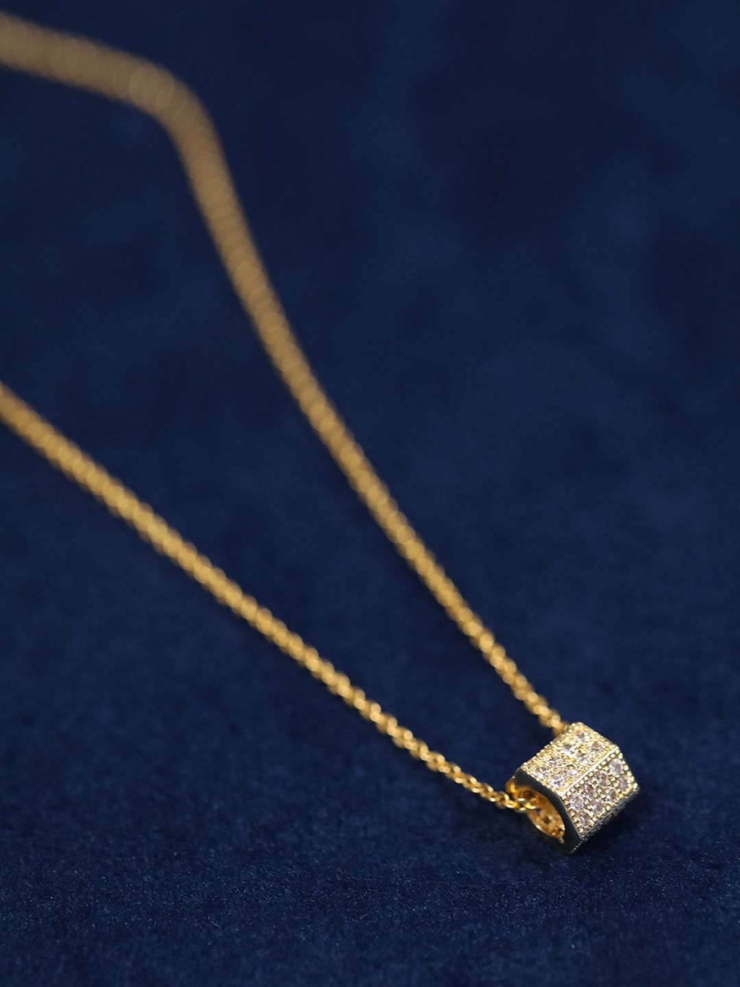 

Priyaasi Gold-Plated American Diamond-Studded Necklace