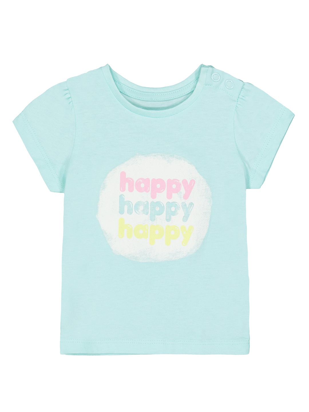 

mothercare Infant Girls Turquoise Blue Printed Round Neck T-shirt