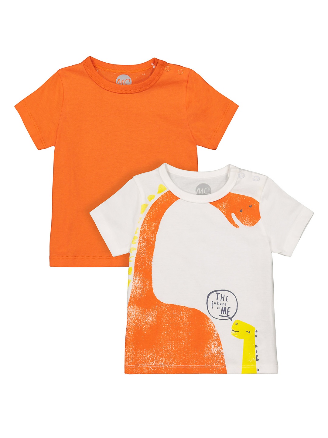 

mothercare Boys Orange Solid Round Neck T-shirt