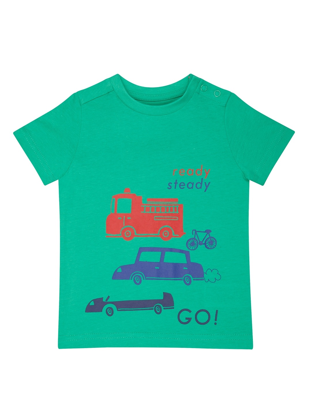 

mothercare Infant Boys Green Printed Round Neck T-shirt