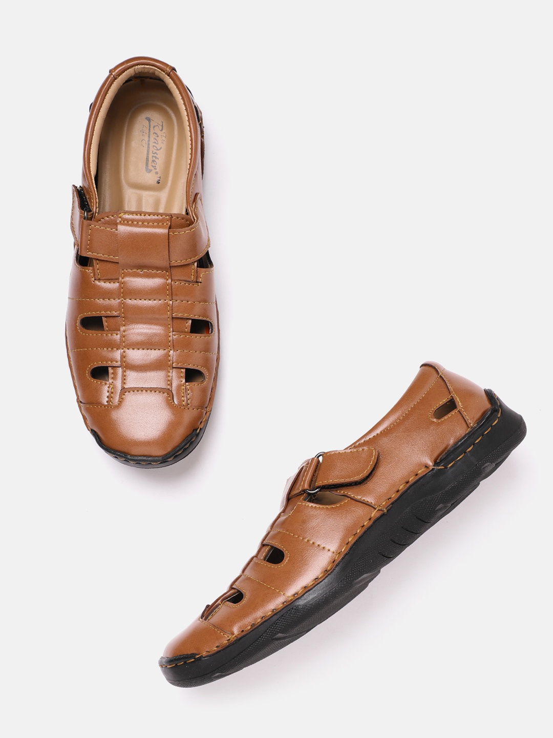 

Roadster Men Tan Brown Solid Shoe-Style Sandals