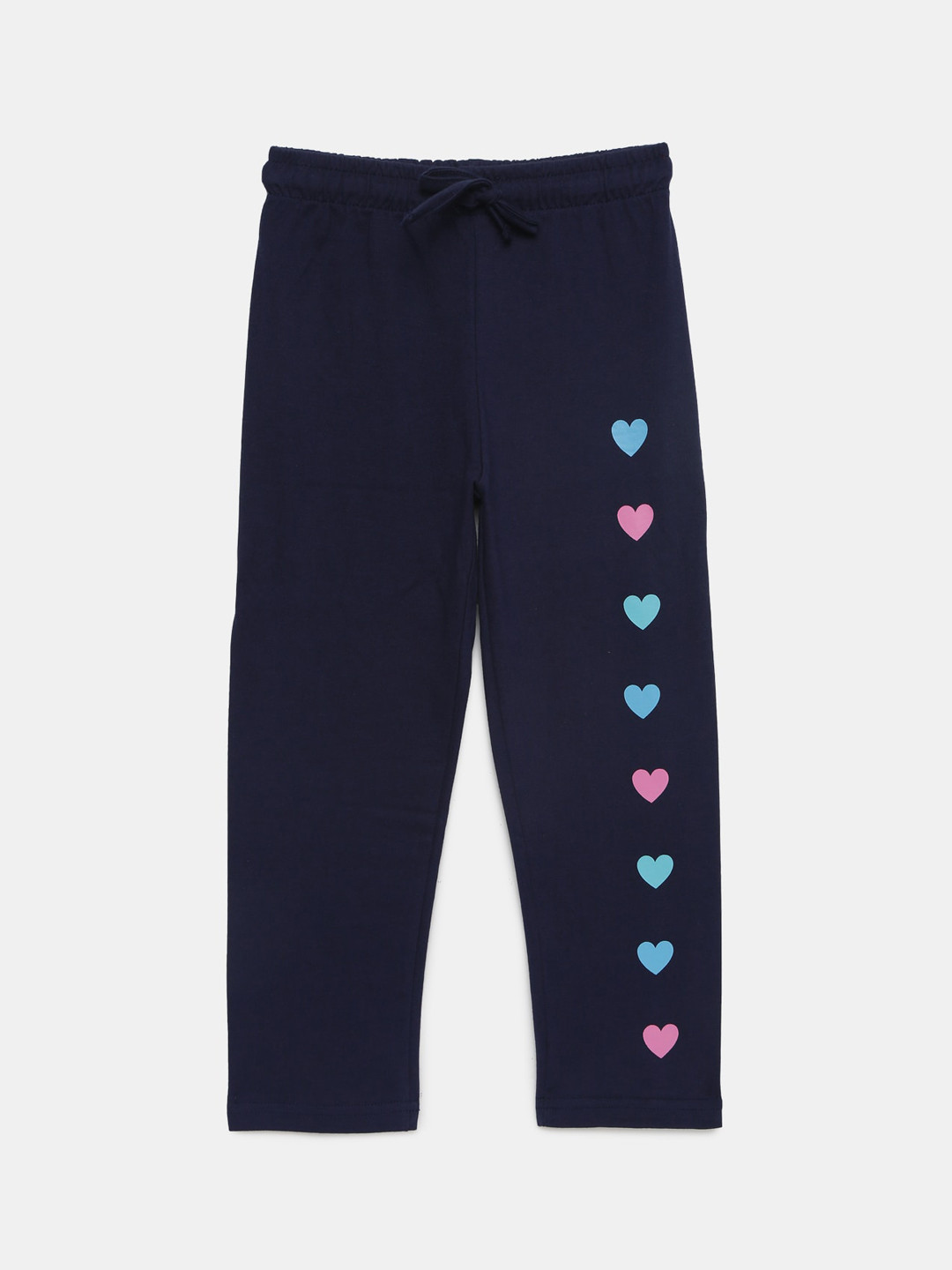 

mackly Girls Navy Blue Solid Lounge Pants