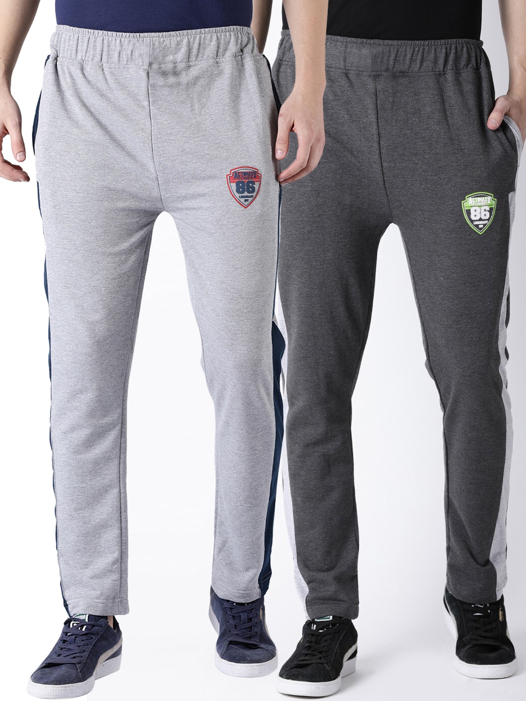 

ACTIMAXX Men Pack Of 2 Grey Solid Track Pants