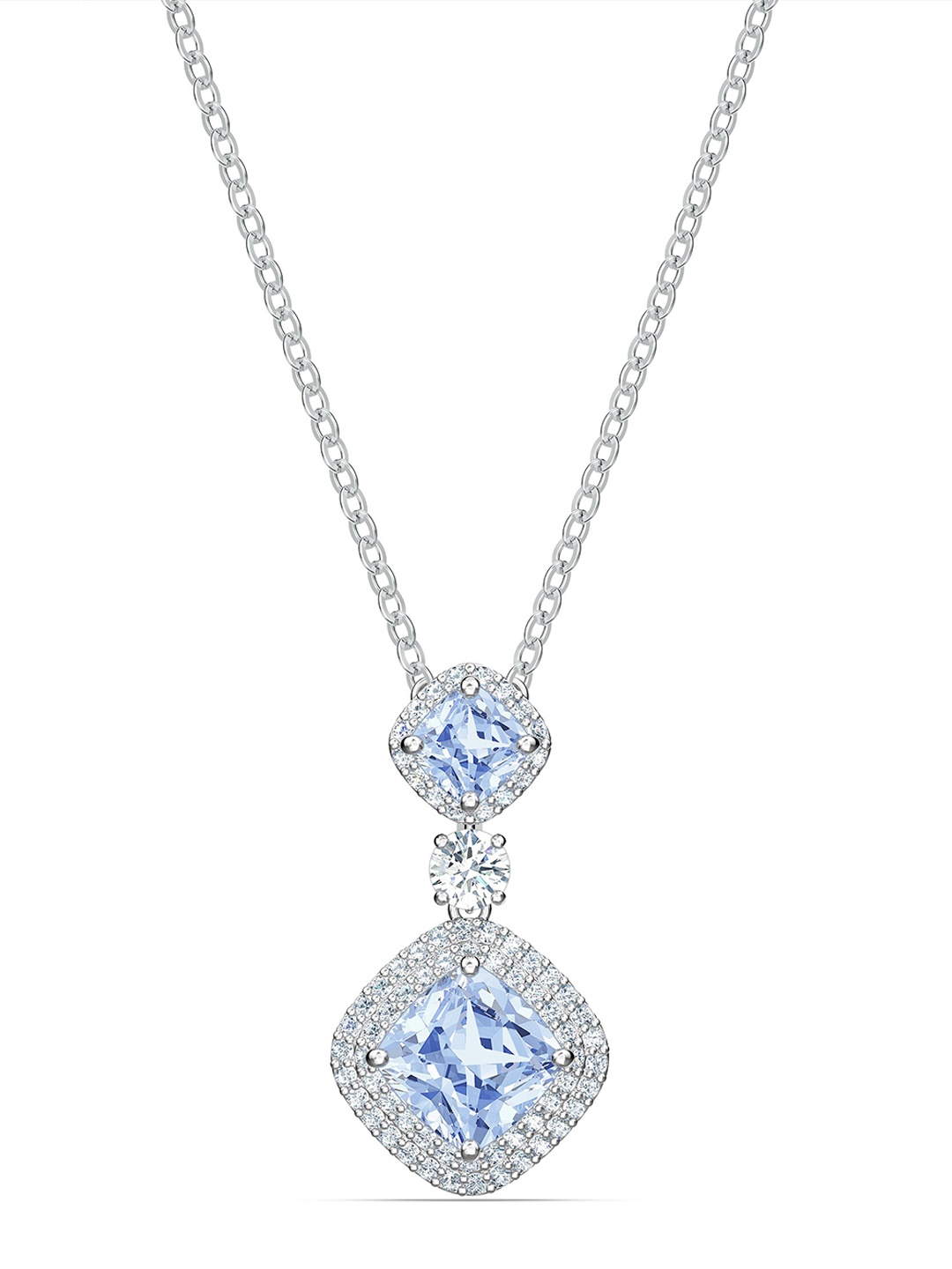 

SWAROVSKI Blue Rhodium Plated Angelic Necklace