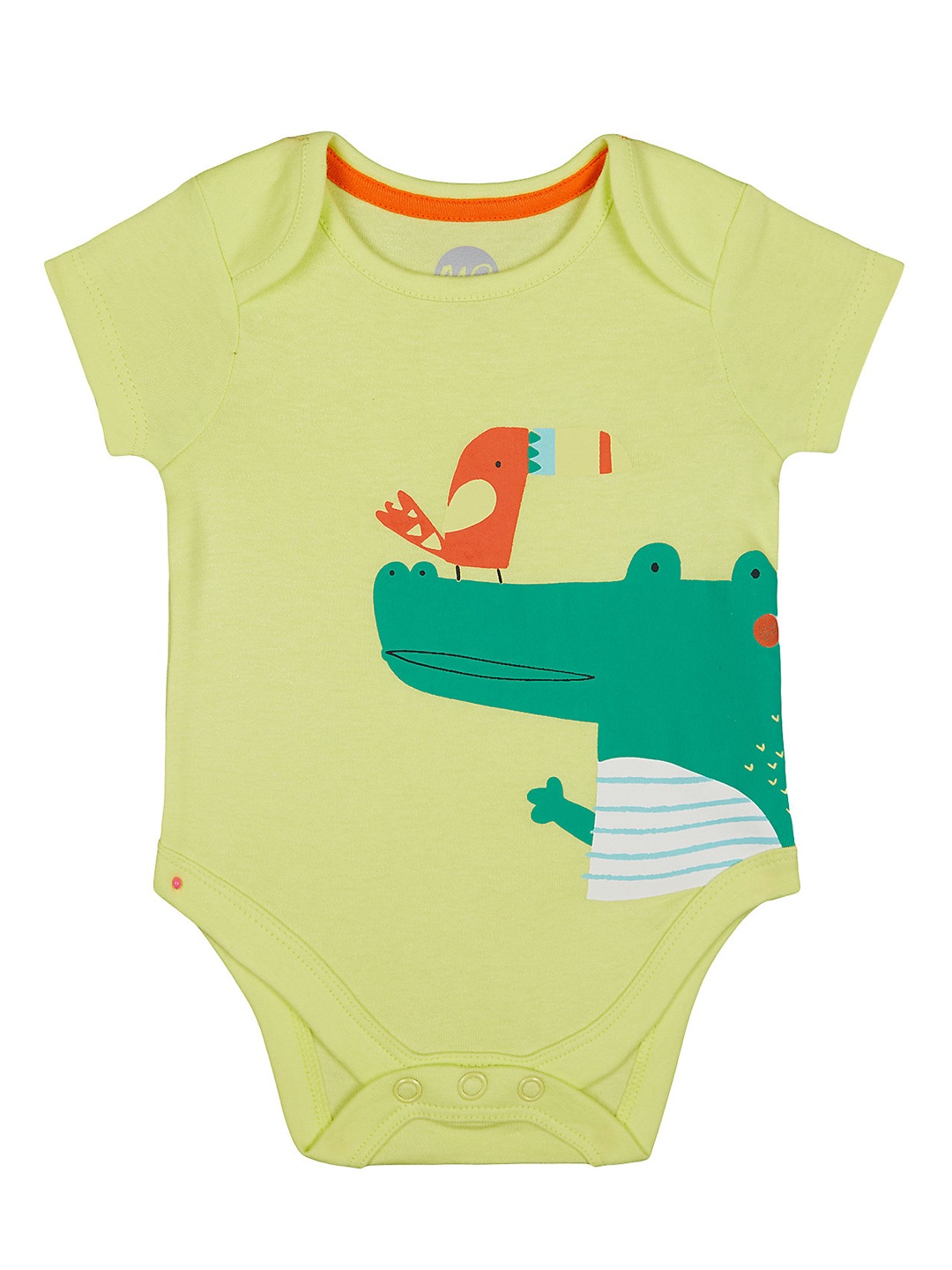 

mothercare Boys Yellow Printed Bodysuit