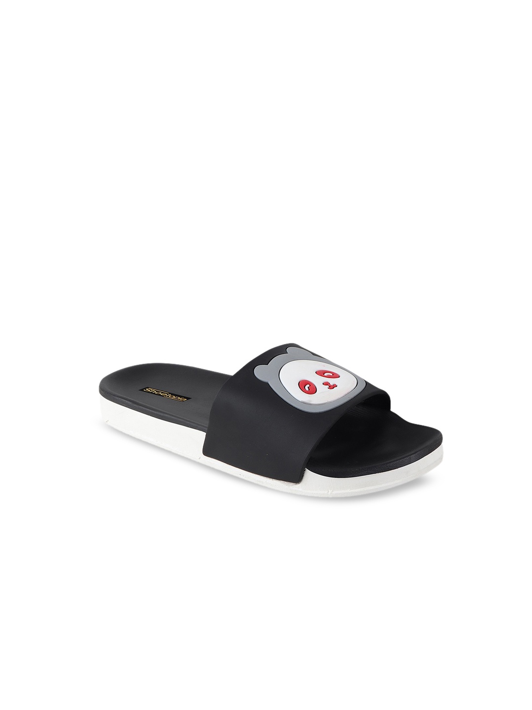 

Shoetopia Girls Black Printed Sliders