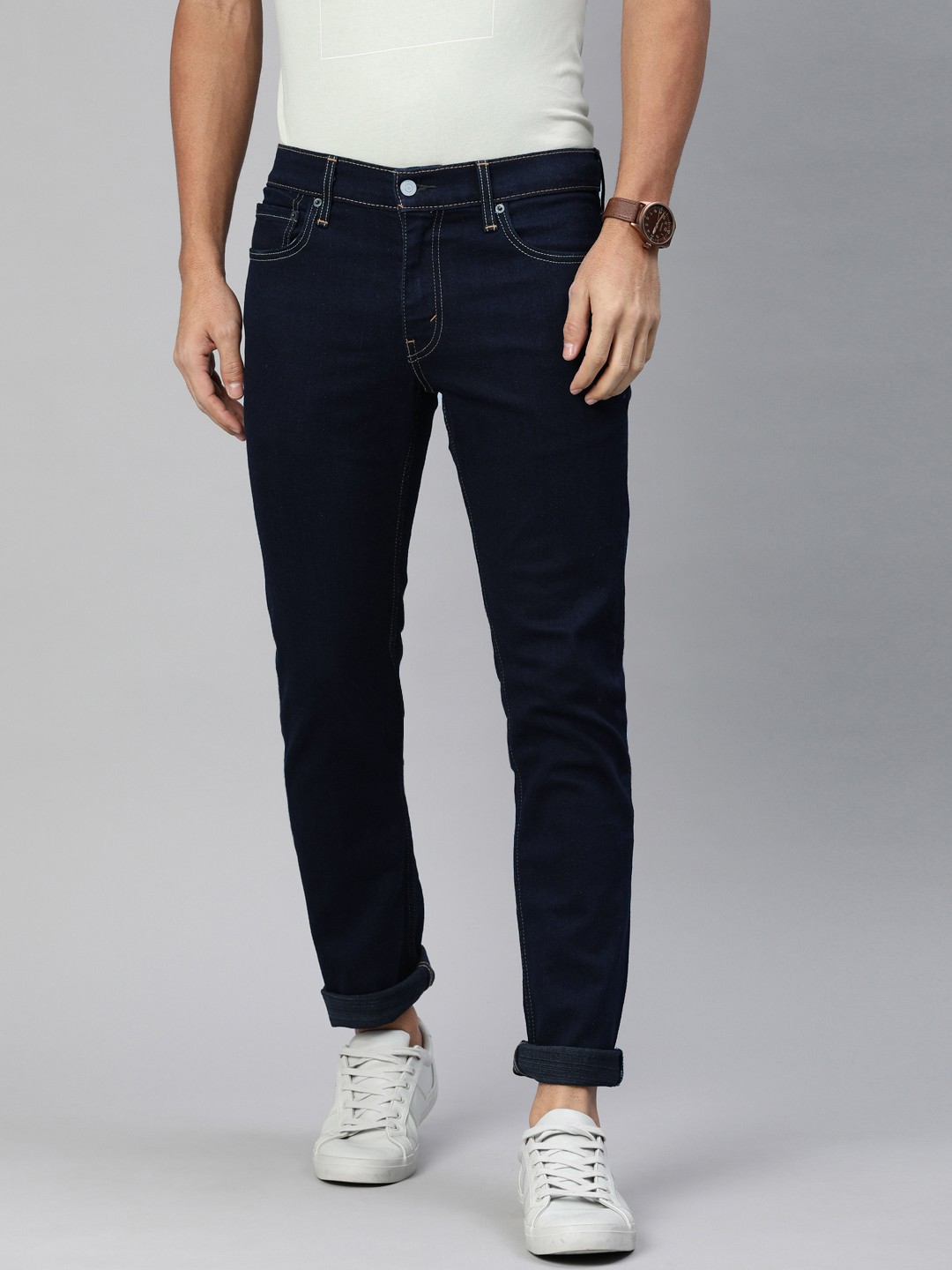 

Levis Men Blue 511 Slim Fit Mid-Rise Clean Look Stretchable Sustainable Jeans
