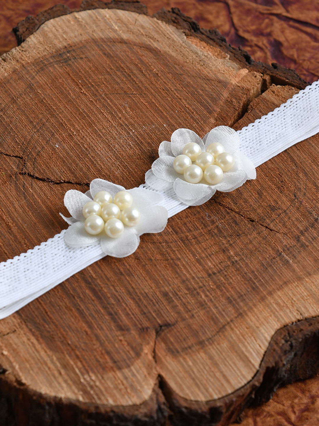 

FUNKRAFTS Girls Pack Of 4 Embellished Hairbands, White