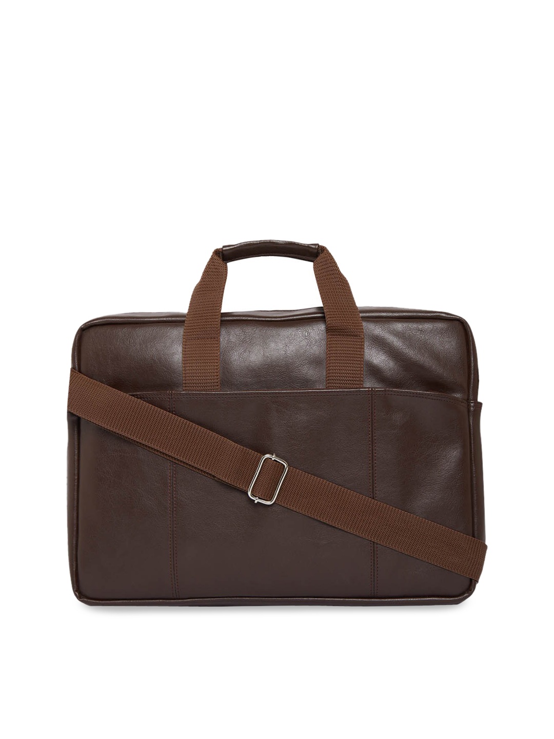 

MBOSS Unisex Brown Solid Leather Messenger Bag