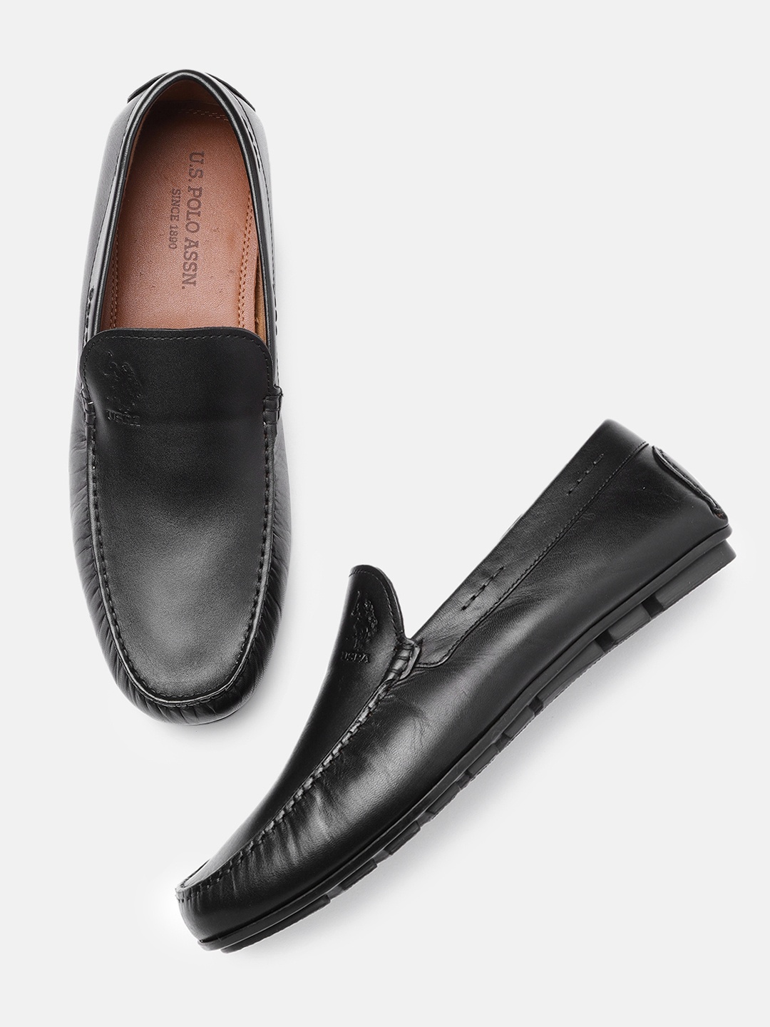 

U.S. Polo Assn. Men Black Leather Loafers