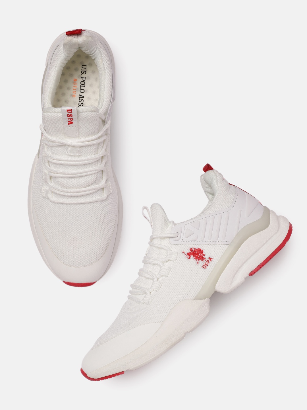 

U.S. Polo Assn. Men Off-White Solid Carmen Walking Non-Marking Shoes