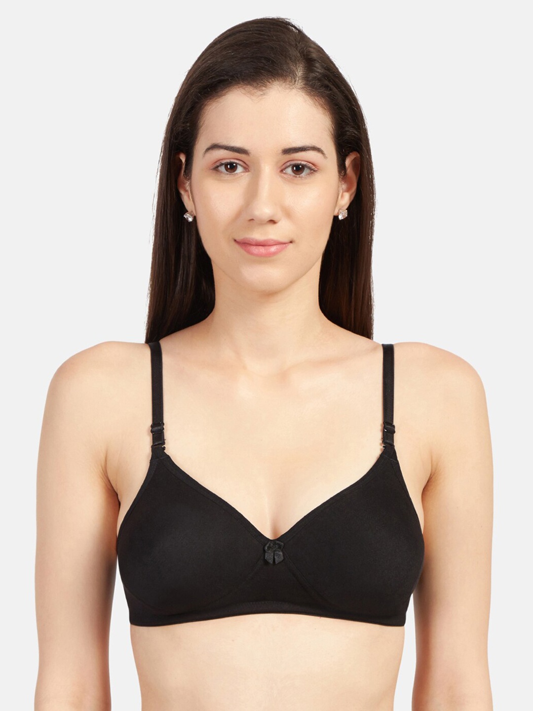 

Sonari Black Solid Non-Wired Lightly Padded Everyday Bra 0024