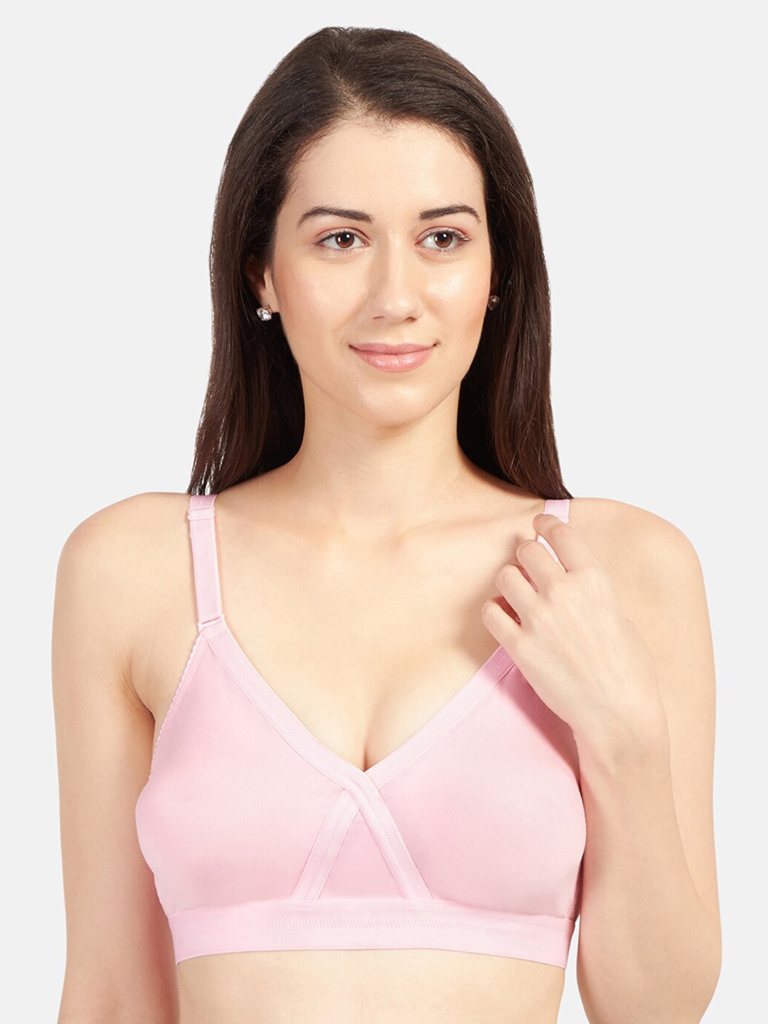 

Sonari Pink Solid Non-Wired Non Padded Everyday Bra