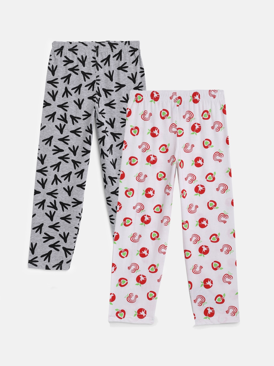 

SINI MINI Girls Pack Of 2 Printed Lounge Pants, White