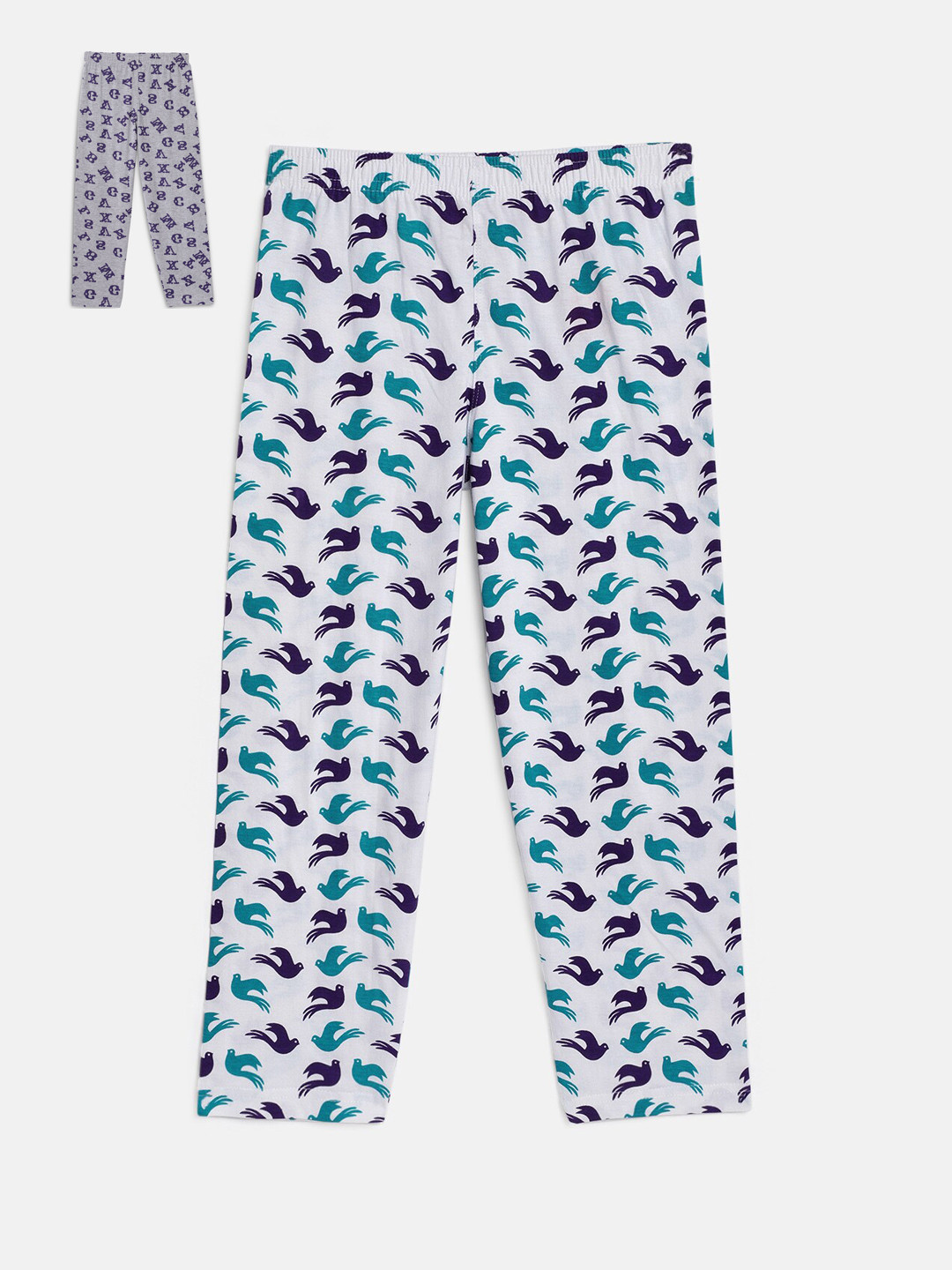 

SINI MINI Girls Pack Of 2 Printed Lounge Pants, Multi
