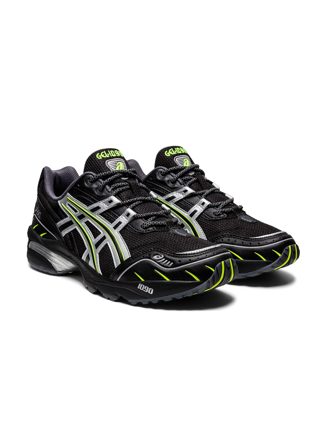 

ASICS Men Black & Silver Striped GEL-1090 Sneakers